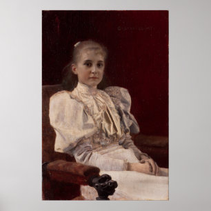 Affiche Klimt Seated Young Girl - Art Print