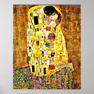 Affiche Klimt - The Kiss (pleine longueur) fine art
