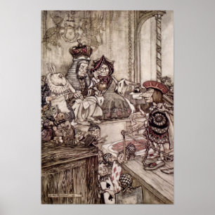 Affiche Knave devant le roi et la reine des coeurs