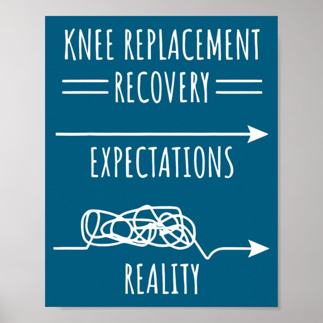 Affiche Knee Replacement Recovery Expectations Reality Sur (Devant)