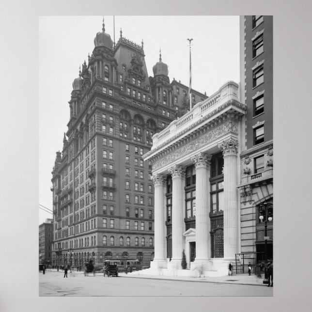 Affiche Knickerbocker Trust Building & Waldorf Astoria (Devant)