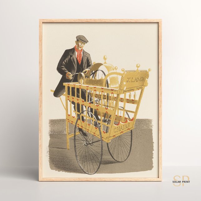 Affiche Knife Grinder par Eric Ravilit Vintage britannique (Créateur téléchargé)