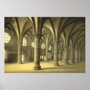 Affiche Knights Hall, Mont St. Michel, France