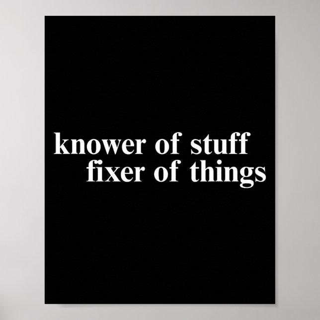 Affiche Knower Of Stuff Fixer Of Things Funny Handyman Dad (Devant)