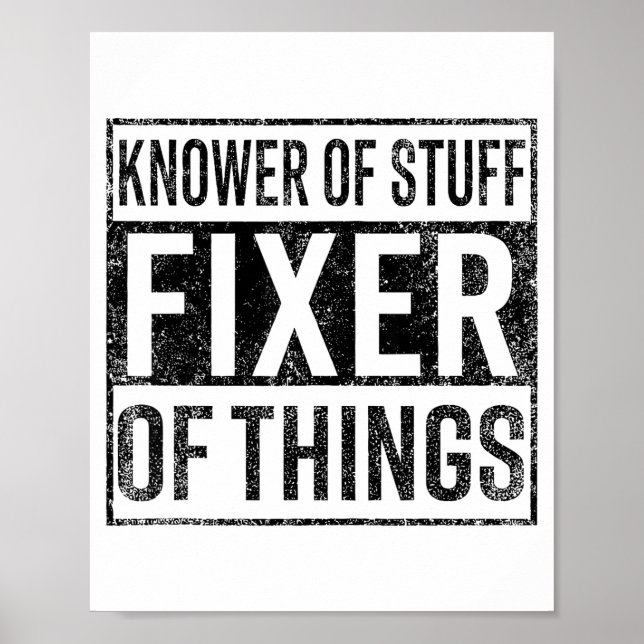 Affiche Knower Of Stuff Fixer Of Things Handyman Dad Fathe (Devant)
