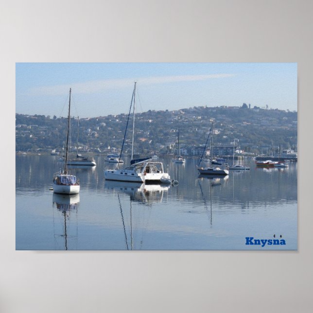 Affiche Knysna Bateaux Eau (Devant)