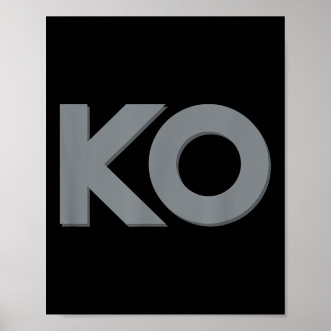Affiche Ko Funny Knock Out Boxe Lutte Hommes Femmes Humo (Devant)