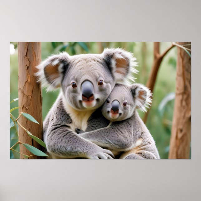 Affiche Koala Animal Nature Faune Affection Soin (Devant)