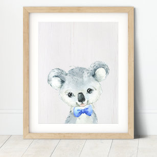 Affiche Koala Bear Bowtie Nursery Art Print
