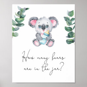 Affiche Koala Bear - Devinez combien d'ours sont dans le p