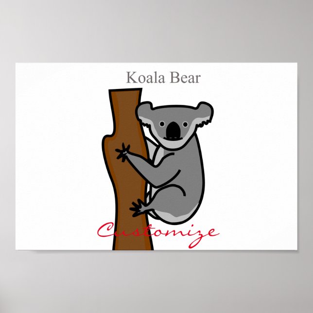 Affiche Koala Bear Escalade Tree Thunder_Cove (Devant)