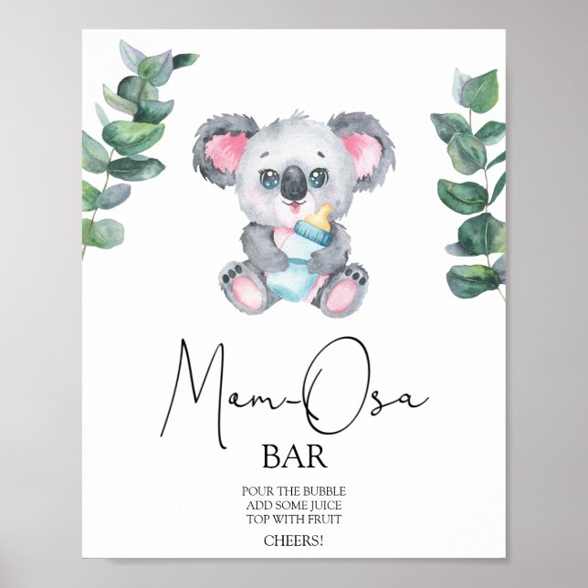 Affiche Koala Bear Momosa bar (Devant)