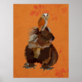 AFFICHE KOALA BEAR & OWL
