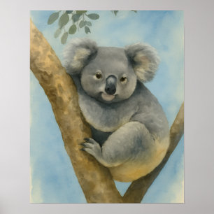 Affiche Koala Calm - Aquarelle Faune