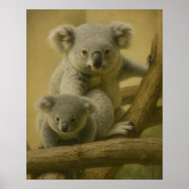 Affiche Koala Companions - Tender Wildlife Art Print (Devant)