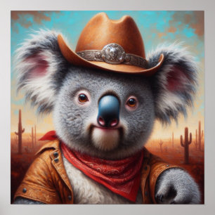Affiche Koala Cowboy