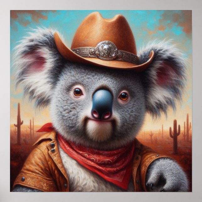 Affiche Koala Cowboy (Devant)