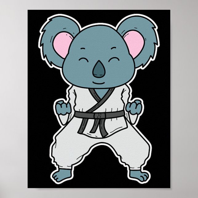 Affiche Koala fait du karaté  (Devant)