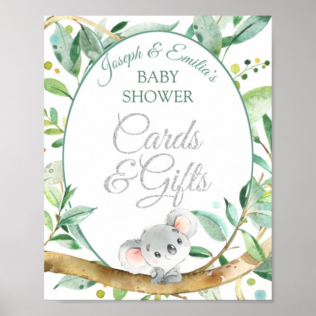 Affiche Koala Genre Neutre Cartes et Cadeaux Baby showers (Devant)