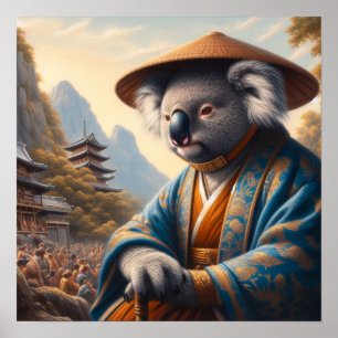 Affiche Koala Japon ancien