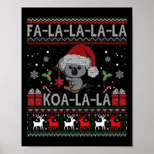 Affiche Koala-la-Cute Koala Bear Australian Christmas U