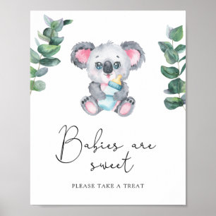 Affiche Koala - les bébés sont mignons