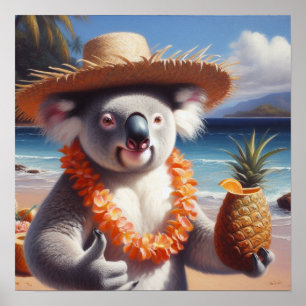 Affiche Koala Luau