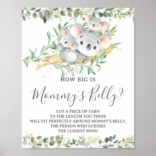 Affiche Koalas Twins Shower How Big is Mommy's Belly Jeu (Devant)