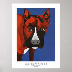 Affiche Kobe le boxeur rouge