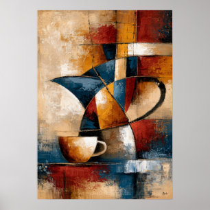 Affiche Kōhī Coffee Forms Japanese Geometric Coffee Art