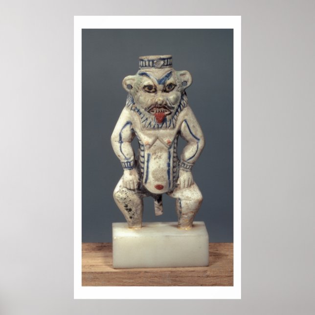 Affiche Kohl Pot, représentant le dieu domestique égyptien (Devant)