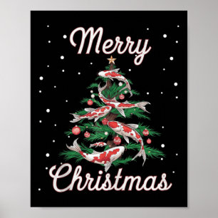 Affiche Koi Fish Xmas Tree Koi Carp Christmas Tree