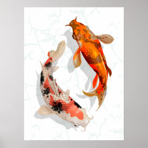 Affiche Koi Pond japonais
