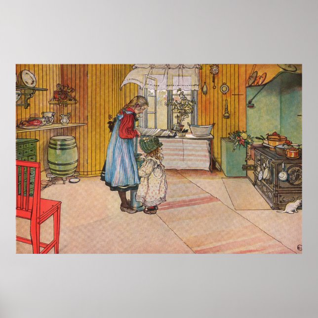 Affiche Köket, Carl Larsson (Devant)