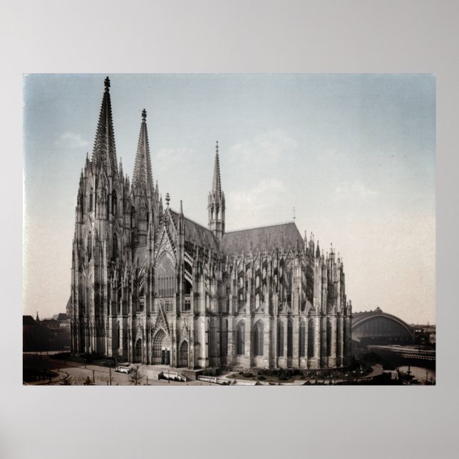 Affiche Kölner Dom um 1900 - Cathédrale de Cologne (Devant)