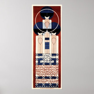 Affiche KOLOMAN MOSER V Sacrum V Jahr Vienne Sécession