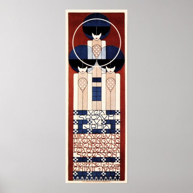 Affiche KOLOMAN MOSER V Sacrum V Jahr Vienne Sécession (Devant)