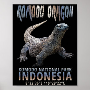 Affiche Komodo Dragon - Le Plus Grand Lézard Du Monde.