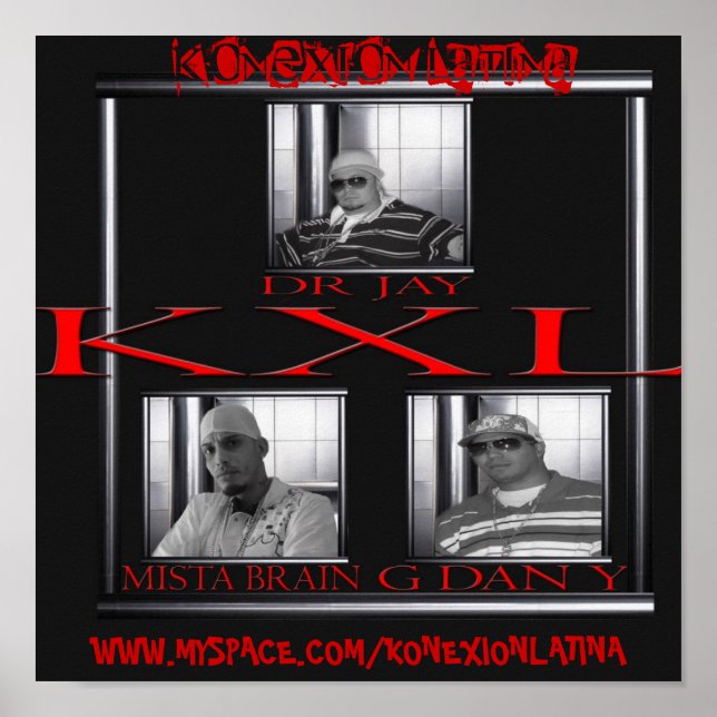 AFFICHE KONEXION LATINA, WWW.MYSPACE.COM/... (Devant)