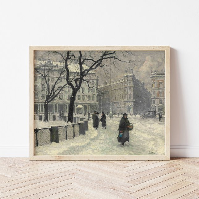 Affiche Kongens Nytorv Copenhague en hiver | Paul Fischer (Créateur téléchargé)