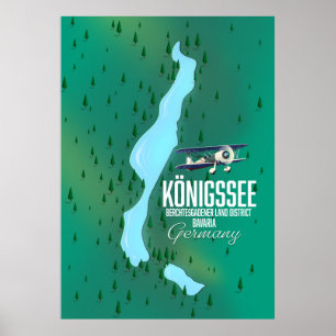 Affiche Königssee Berchtesgadener Allemagne