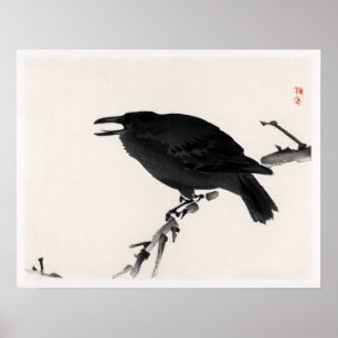 Affiche Kōno Bairei Crow