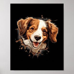 Affiche Kooikerhondje Chien Maman Papa Regardant Puppy
