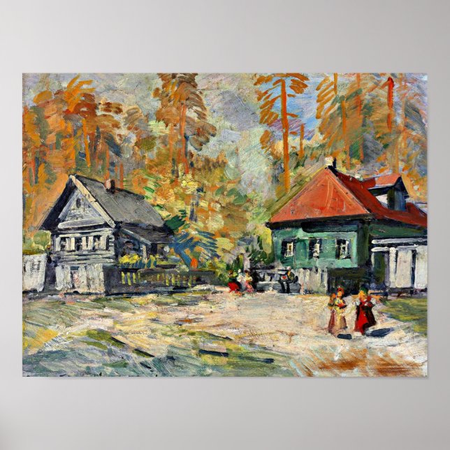 Affiche Korovin - Automne dans un village russe (Devant)