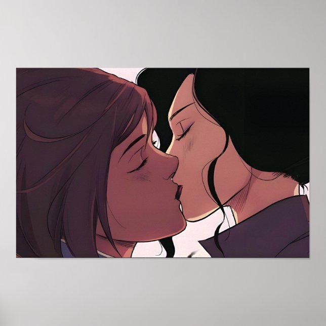 Affiche Korrasami Kiss | Korra et Asami Sato | (Devant)
