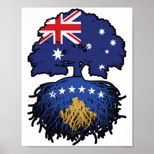 Affiche Kosovo Kosovo Australie Australie racine des arbre