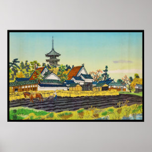 Affiche Kotozuka Eiichi, temple de Yakushi et la proximité