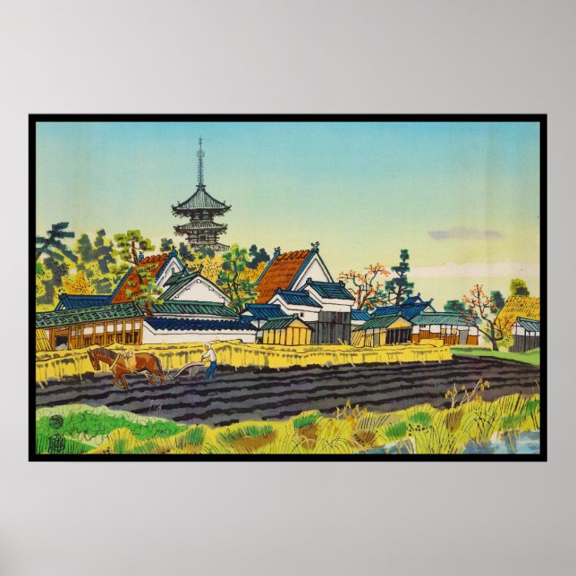 Affiche Kotozuka Eiichi, temple Yakushi et ses environs (Devant)