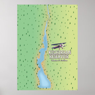Affiche Kouchurhan réservoir Ukraine & Moldavie Carte