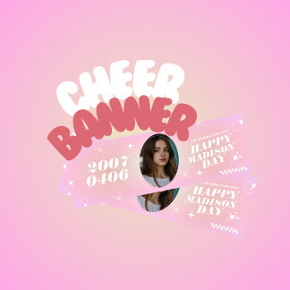 Affiche Kpop Idol Anniversaire Fancafe Style Bannière de l